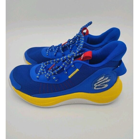Curry Under Armour Size Mens 8.5 Womens 10 3Z7 Royal Taxi New No Box Yello Logo - Picture 4 of 12